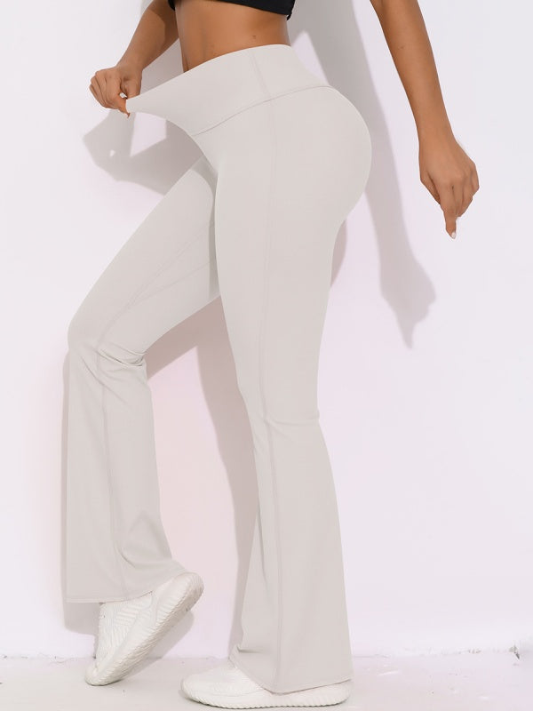 Flexvibe Butt Lifting Wide Leg Cropped Yoga Pants - High Waisted Moisture Wicking for Gym & Daily