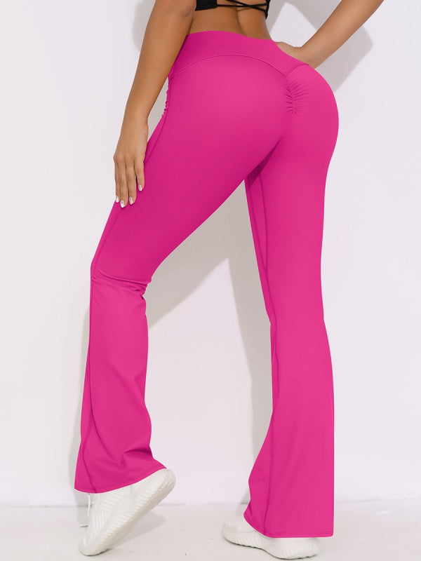 Flexvibe Butt Lifting Wide Leg Cropped Yoga Pants - High Waisted Moisture Wicking for Gym & Daily
