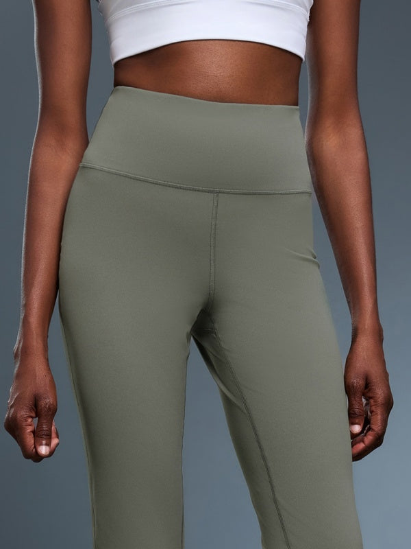 Flexvibe Flattering High Waisted Slightly Flared Yoga Pants - Butt Lifting Barely There for Gym