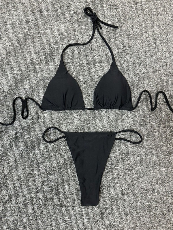 Flexvibe Sexy Thong Two-Piece Bikini - Removable Pads Beach Vacation Photo Suit
