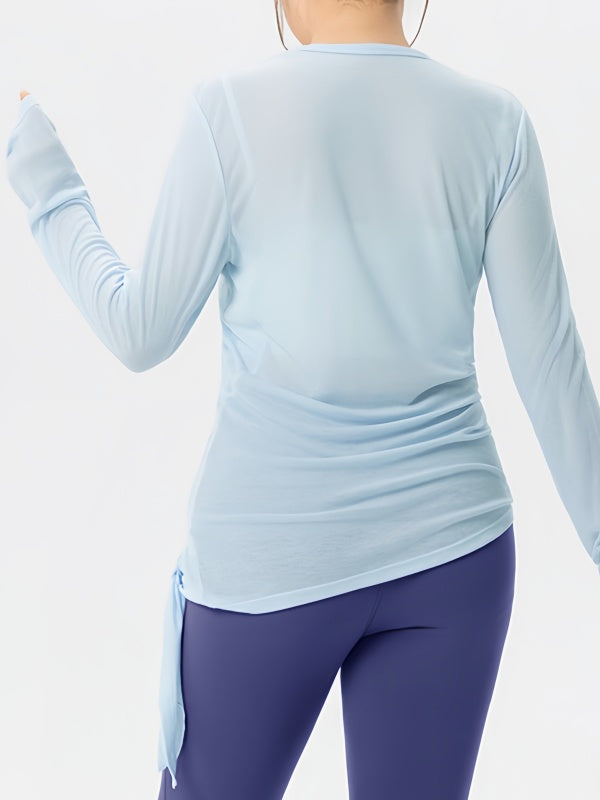 Flexvibe Plus-Size Semi-Sheer Active Cover-Up - Side Slit Yoga Pilates Daily Wear
