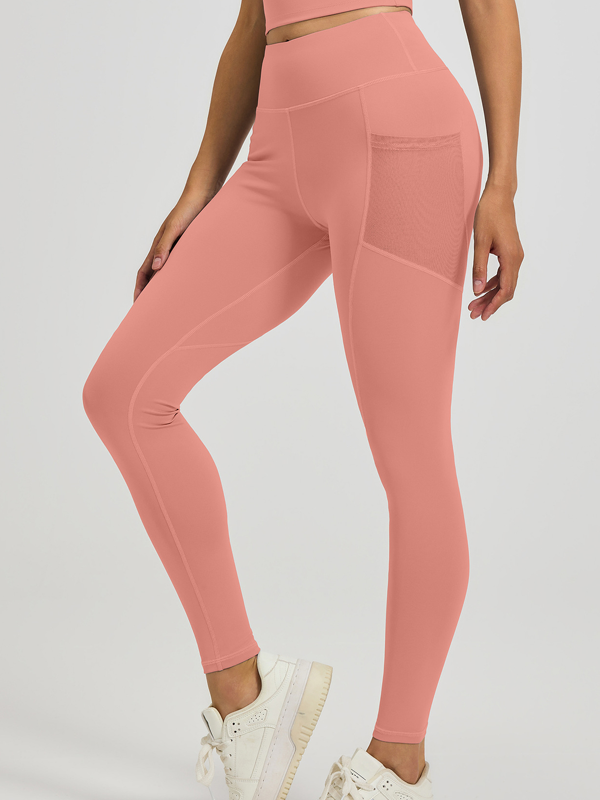 Flexvibe Women's High Waist Yoga Capris - Two Semi-Transparent Side Pockets Barely-There Fit