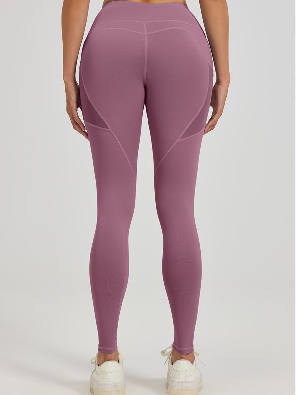 Flexvibe Women's High Waist Yoga Capris - Two Semi-Transparent Side Pockets Barely-There Fit