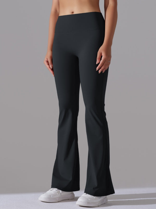 Flexvibe Versatile Solid Color Flare Yoga Pants - High Waisted Moisture Wicking Double-Brushed