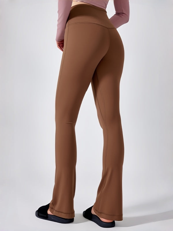 Flexvibe High Waisted Butt Lifting Flared Yoga Leggings - Barely There Fabric Tummy Control