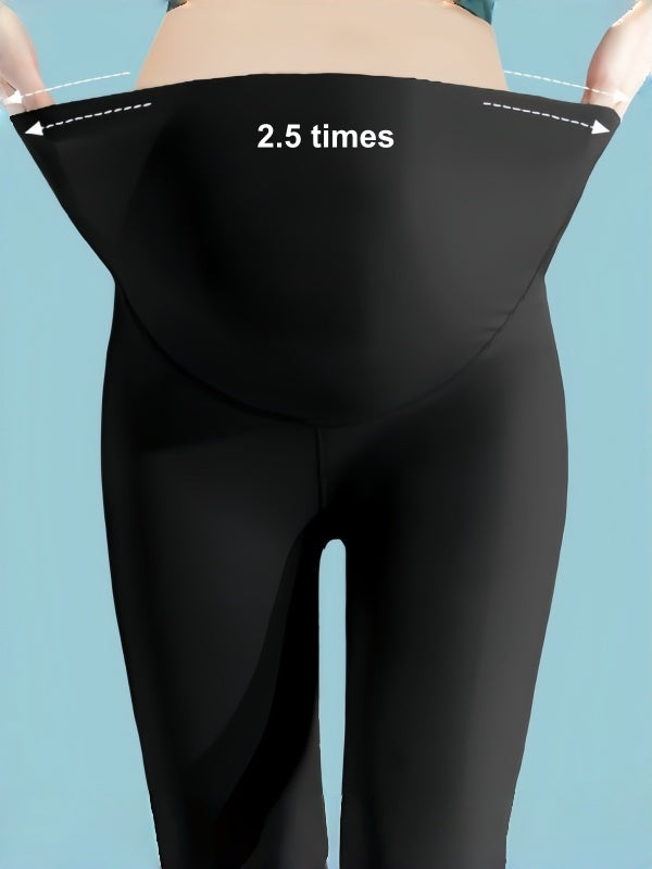 Flexvibe Maternity Elastic Thin Leggings - Breathable Comfortable Daily Wear for Pregnant Women