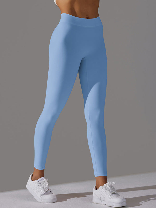 Flexvibe V-Waist Ruffled Yoga Capris - High Waisted Butt Lifting Tummy Control Solid Color