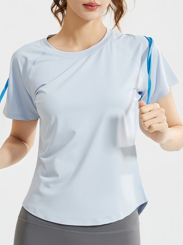 Flexvibe Loose Mesh Yoga Sports Tee Quick Dry Breathable Skin-Friendly