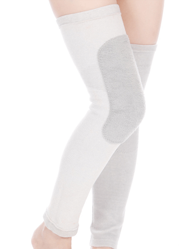 Flexvibe Four-Way Stretch Fleece Knee Sleeve - Unisex Knee-Calf Warm Winter Support