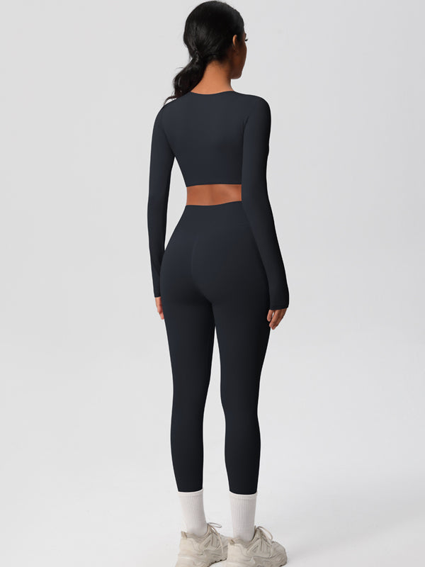 Flexvibe High-Waisted Solid Yoga Set - Elastic Comfortable Breathable Women’s Activewear