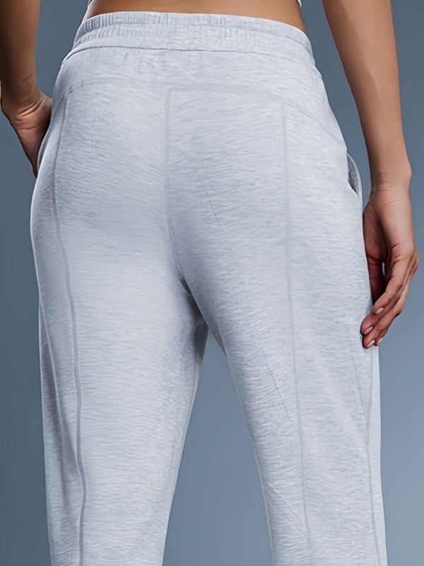 Flexvibe High Waisted Wide Leg Sweatpants Autumn Winter Butt Lifting Side Pockets Adjustable Buckle