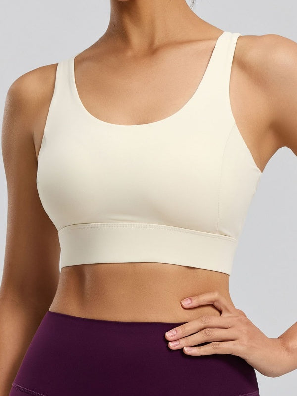 Flexvibe Breathable Hook and Eye Sports Bra - Front Closure Comfort Yoga Workout Bra
