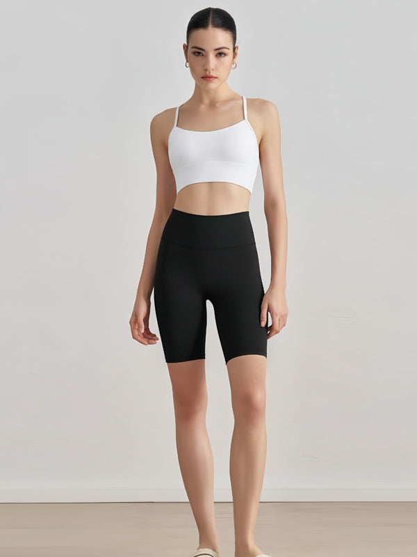 Flexvibe High-Waisted 3/4 Fitness Pants - Snug-Fit Quick-Dry Breathable Daily Workouts