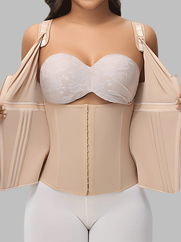Flexvibe Breathable Mesh Tummy Control XS-3XL - Adjustable Straps 15 Boning Anti-Roll Shapewear