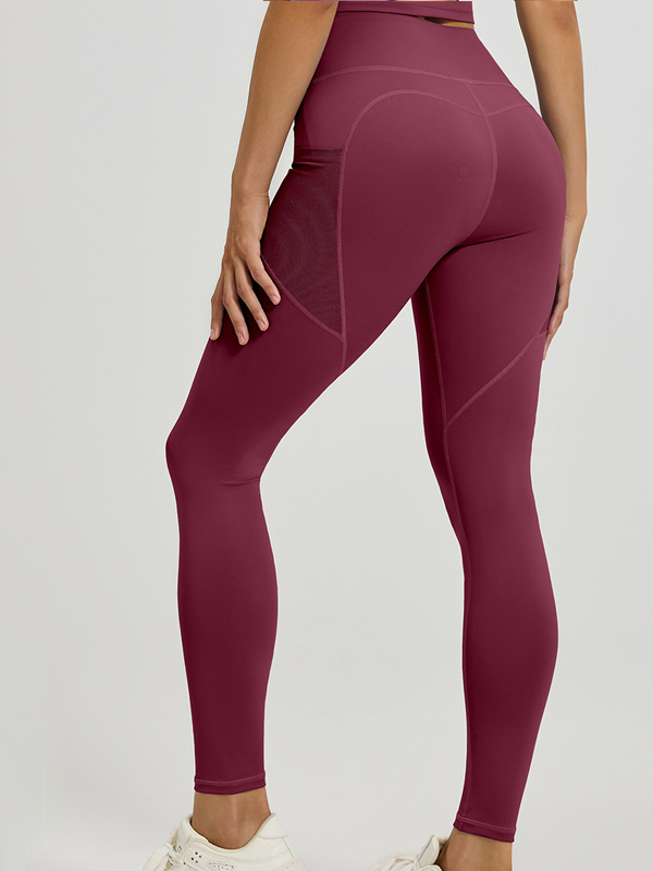 Flexvibe Women's High Waist Yoga Capris - Two Semi-Transparent Side Pockets Barely-There Fit