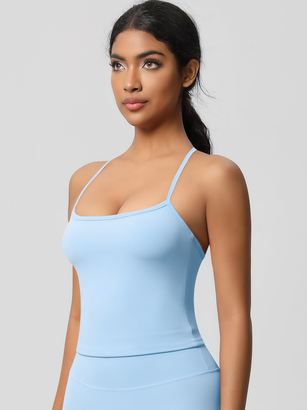Flexvibe Double-Sided Brushed Longline Sports Bra - Moisture-Wicking Winter Yoga