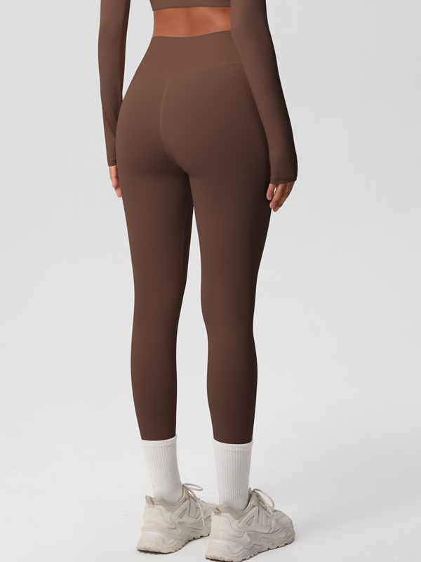 Women’s High Waisted Brushed Yoga Leggings – Buttery Soft Worko