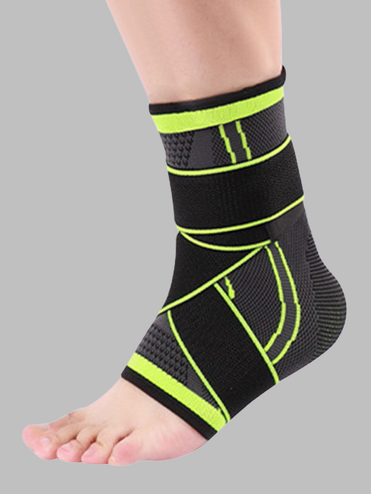 Flexvibe Breathable Ankle Support Brace | Knitted Cross-Strap Sleeve, Open Cutout, S–XL, 5 Colors