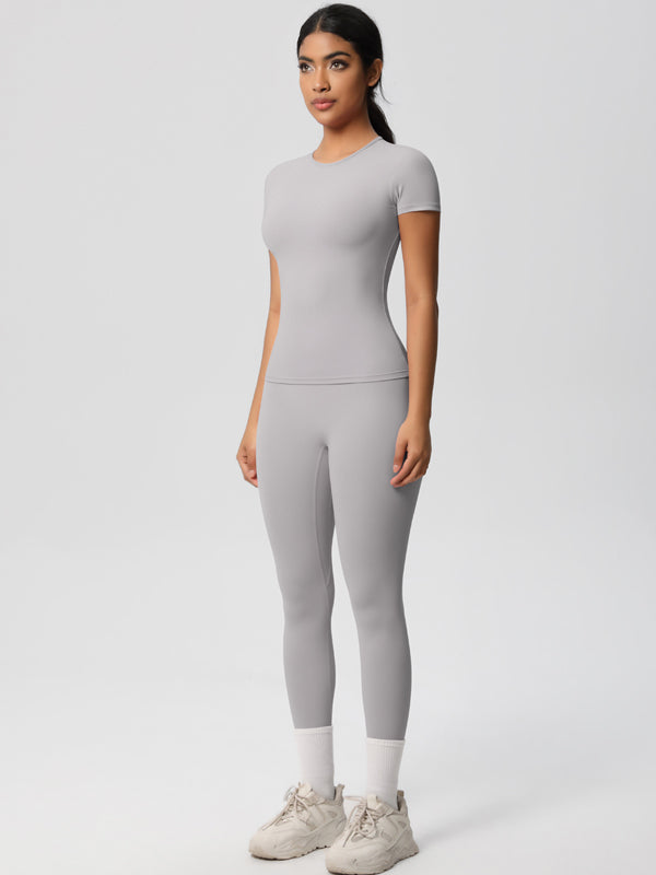 Flexvibe High-Waisted Stretchy Yoga Set - Double-Sided Brushed Versatile Athletic Wear