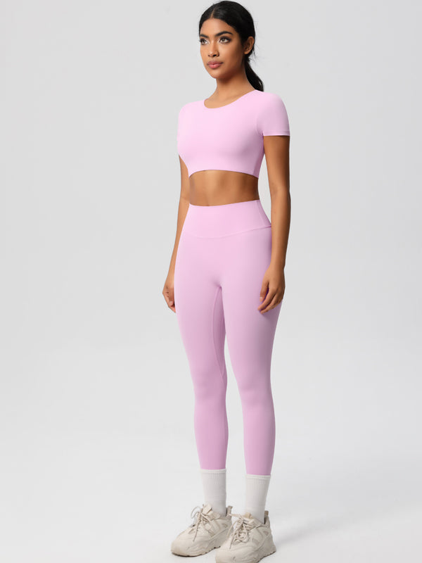 Flexvibe High-Waisted Stretchy Yoga Set - Double-Sided Brushed Versatile Athletic Wear