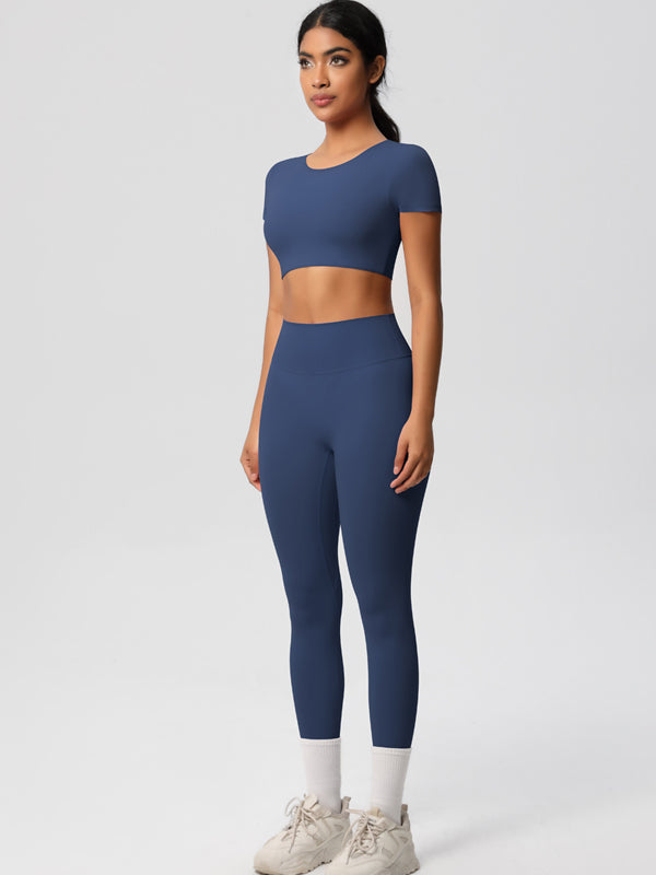 Flexvibe High-Waisted Stretchy Yoga Set - Double-Sided Brushed Versatile Athletic Wear