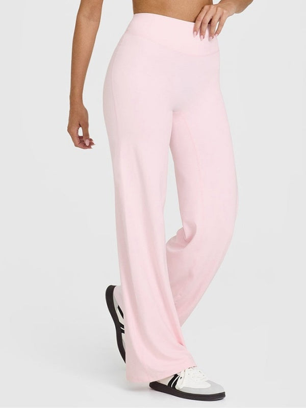 Flexvibe Flattering High Elastic Yoga Leggings - Straight Leg Butt Lifting 4-Way Stretch Activewear