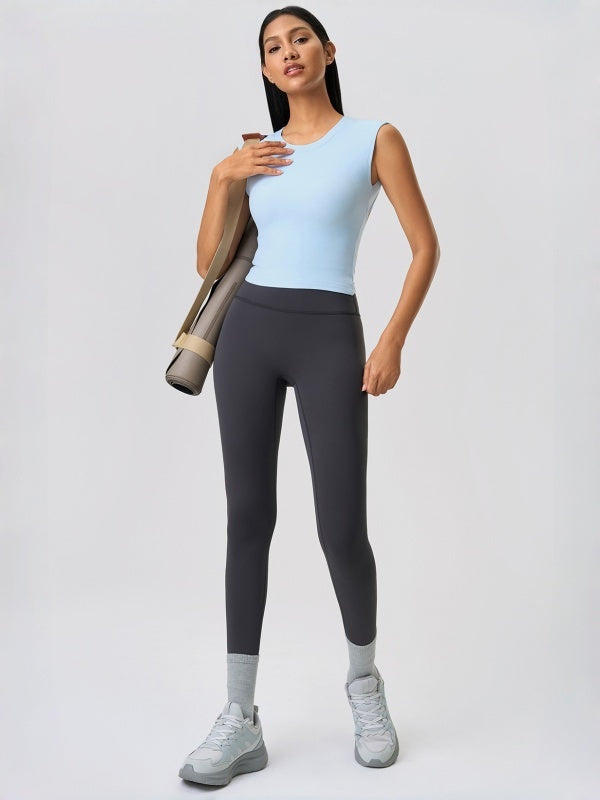 Flexvibe Sleeveless Yoga Tank Top - Breathable Moisture-Wicking Non-Slip Gym Workout Top