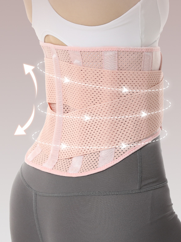 Flexvibe Breathable Tummy Control Belt - 7 Bionic Cartilage Lumbar Support Yoga Workout