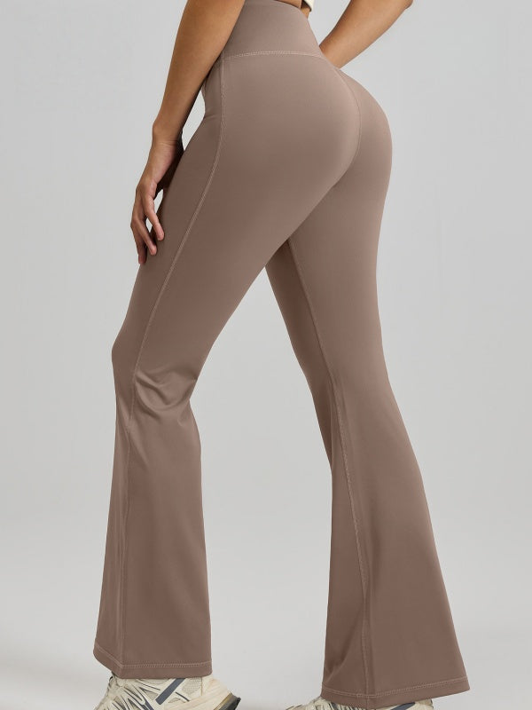 Flexvibe High Waisted Butt Lifting Flared Yoga Leggings - Buttery Soft Barely There Tummy Control