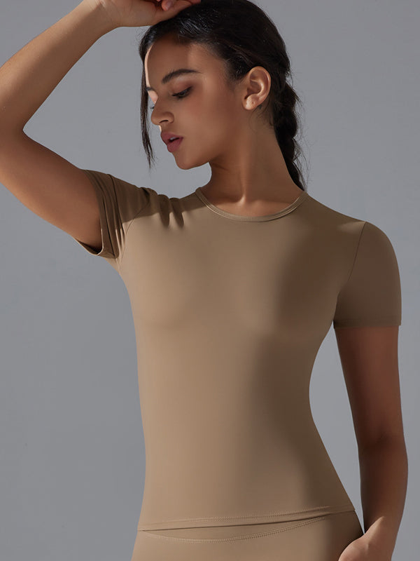 Flexvibe Breathable Soft Sports Top - Double-Sided Brushed High Elastic Slim Fit