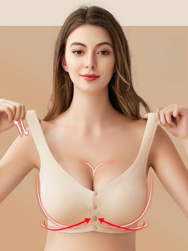 Flexvibe Breathable Wireless Nursing Bra - Seamless Removable Pad Maternity Easy Breastfeeding Wear