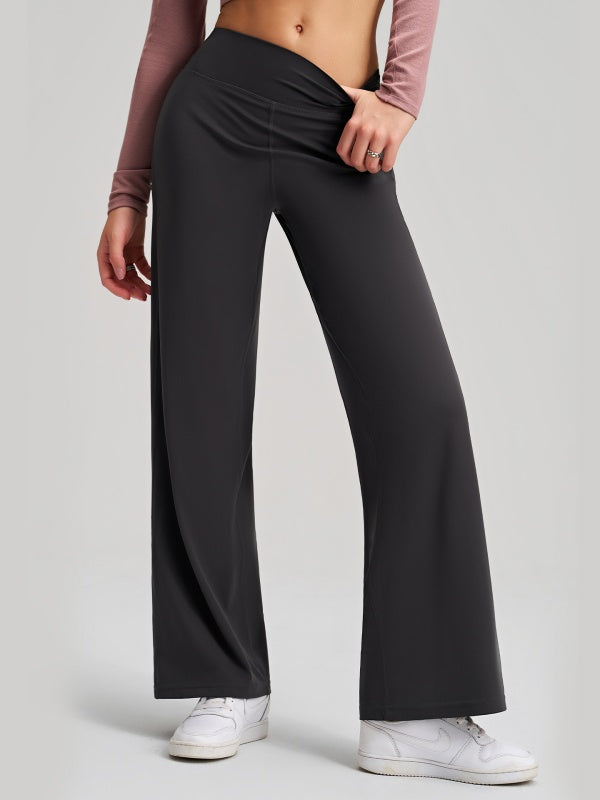 Flexvibe High Waisted Straight Leg Pants - Naked Feel M-Shaped Hip Tummy Control Breathable