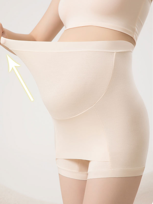 Flexvibe Summer Thin Maternity High Waist Safety Shorts, Antibacterial Crotch, Breathable & Belly Support Pregnancy Leggings