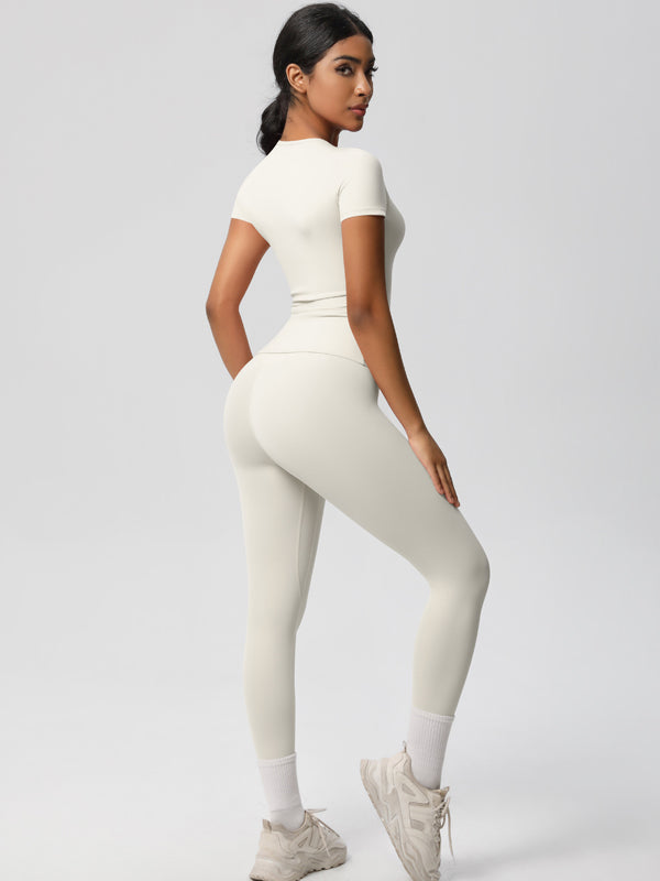 Flexvibe High-Waisted Stretchy Yoga Set - Double-Sided Brushed Versatile Athletic Wear