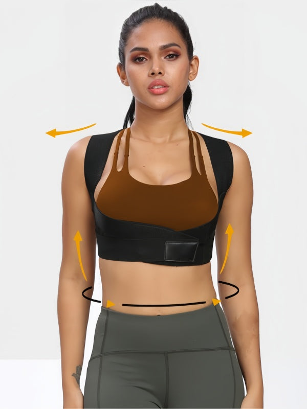 Flexvibe Adjustable Steel Plate Back Brace Lightweight Breathable for Teens