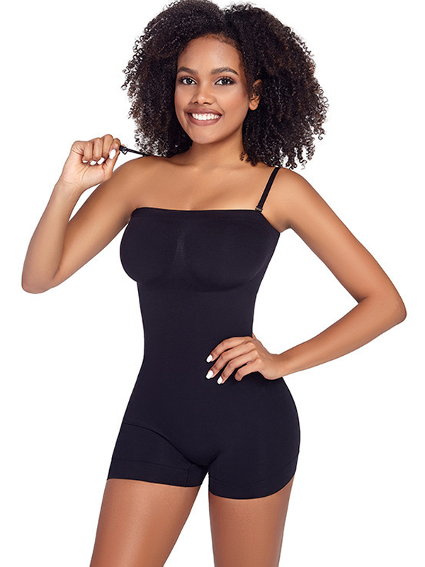 Flexvibe Removable Strap Tummy Control Bodysuit - High Stretch 3D Bust Support Shaping S-3XL