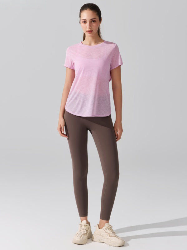 Flexvibe Quick Dry Fitness Cover-Up Cross Back Hollow Out Skin-Friendly