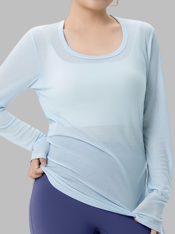 Flexvibe Plus-Size Semi-Sheer Active Cover-Up - Side Slit Yoga Pilates Daily Wear