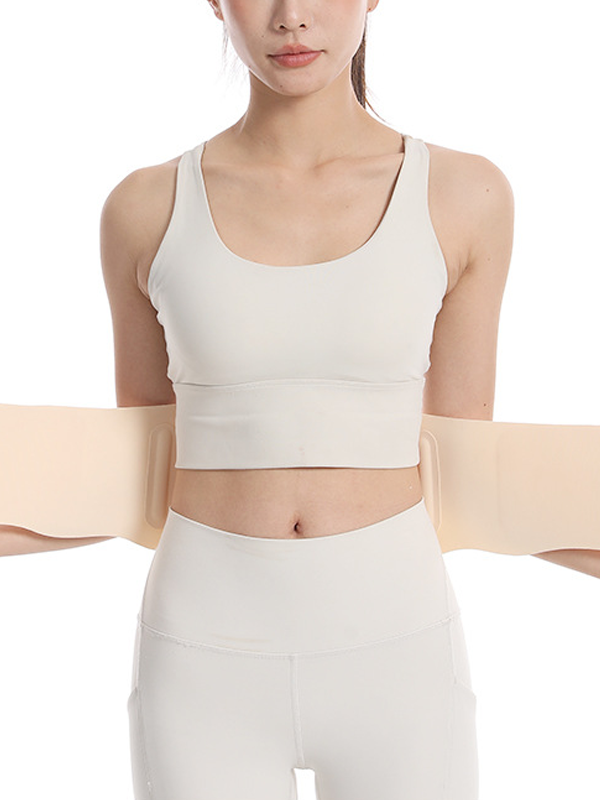 Flexvibe Dual Conical Sports Lumbar Belt - Thin Invisible Adjustable Velcro Sedentary Support