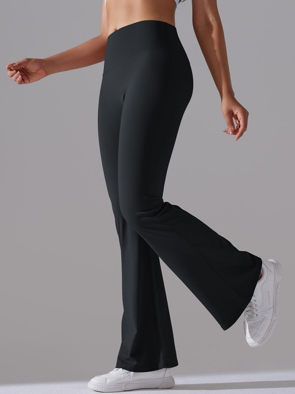 Flexvibe Versatile Solid Color Flare Yoga Pants - High Waisted Moisture Wicking Double-Brushed
