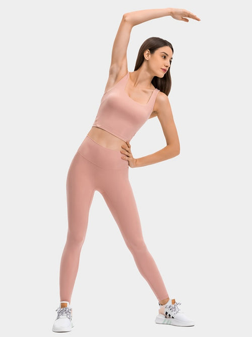 Flexvibe workout tank side view for gym-to-street, with soft stretch and gym-to-street