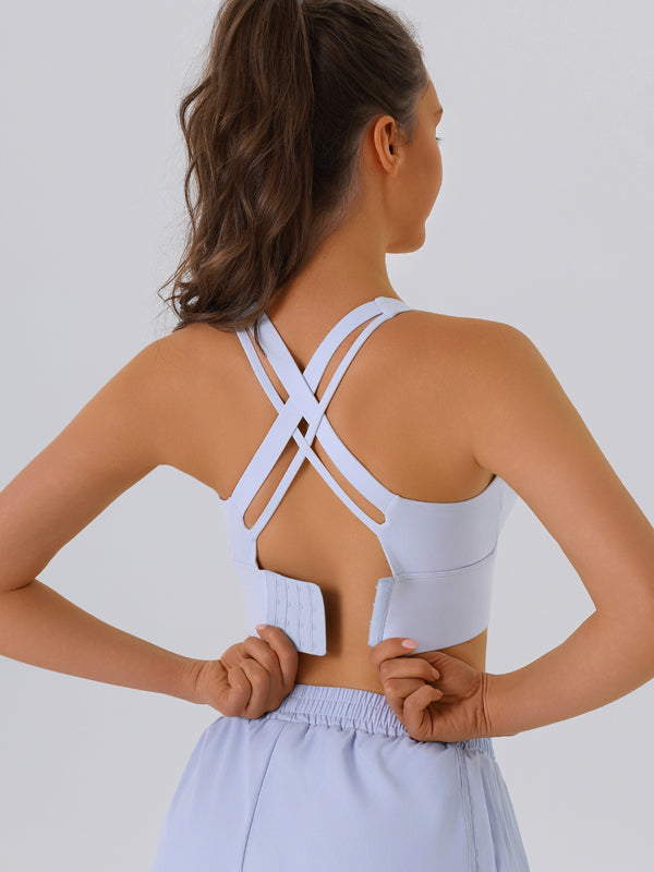 Flexvibe Shockproof Quick Dry Sports Bra Racerback Removable Pads