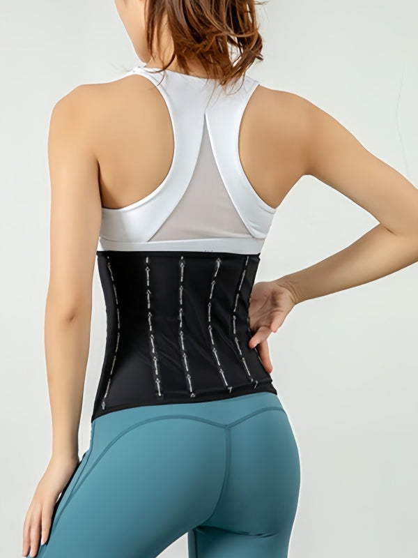 Flexvibe Waist Training Sweat Belt - 13 Memory Boning Graphene Postpartum Yoga Shaper