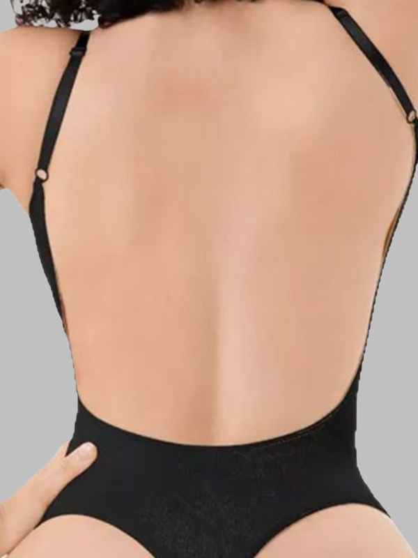 Flexvibe Thong Bodysuit - Snap Button Tummy Control Elastic Women’s Shapewear