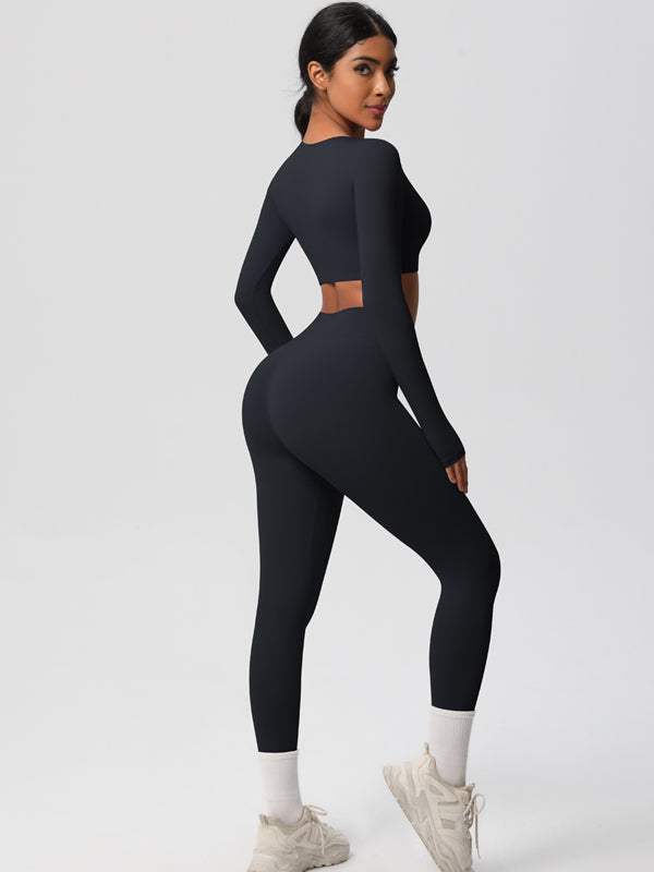 Flexvibe High-Waisted Solid Yoga Set - Elastic Comfortable Breathable Women’s Activewear