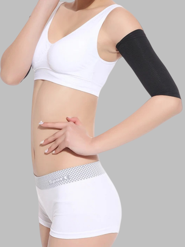 Flexvibe Arm Shaping Compression Sleeve - Elbow Support Breathable Yoga Workout Armwear