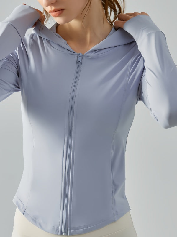 Flexvibe Women's Original Yarn Cool Touch Sun Protection Clothing, Thin Ice Silk Slim Fit UV Protection Long Sleeve Sunscreen Jacket for Summer