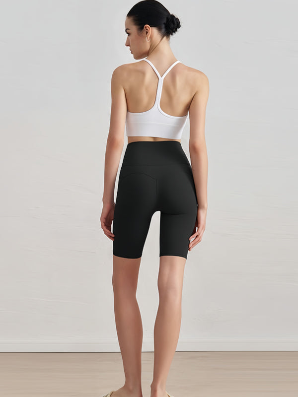 Flexvibe High-Waisted 3/4 Fitness Pants - Snug-Fit Quick-Dry Breathable Daily Workouts