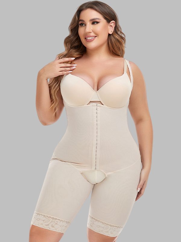 Flexvibe S-6XL Plus Size Compression Shapewear Abdomen Control Hip Lifting Side BoobTaming Bodysuit