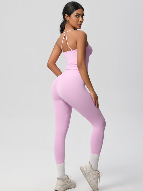 Flexvibe Stretchy High-Waisted Yoga Set - Double-Sided Brushed Versatile Athletic Wear